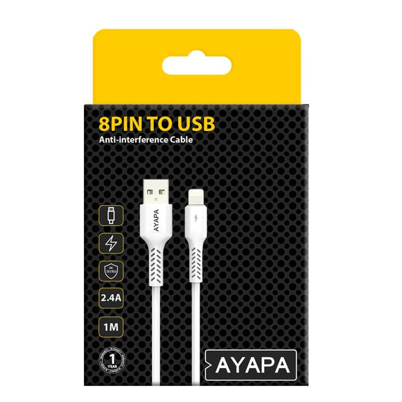 AYAPA 2A LIGHTNING TO USB CABLE 1M - AA6813
